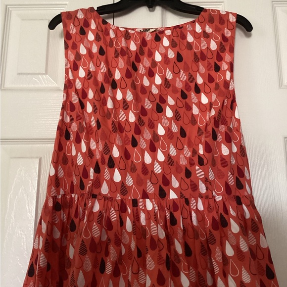 Circus Size 16 Orange Retro Fit & Flare Raindrop Sleeveless Dress - Picture 5 of 7